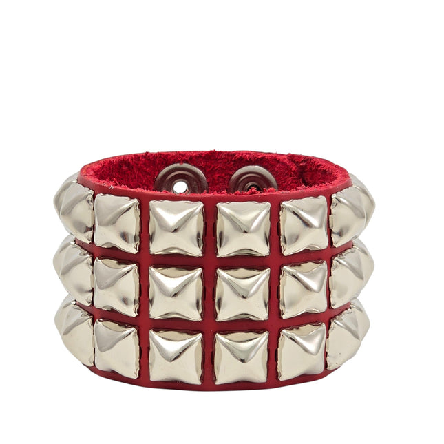 BC127ITL  ITALIAN GENUINE LEATHER STUDDED BRACELET