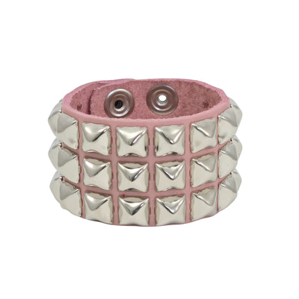 BC127ITL  ITALIAN GENUINE LEATHER STUDDED BRACELET
