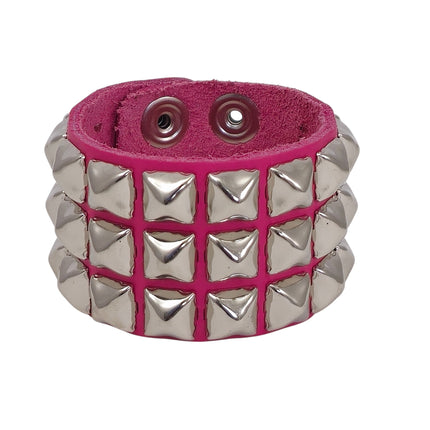 BC127ITL  ITALIAN GENUINE LEATHER STUDDED BRACELET
