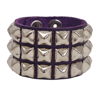 BC127ITL  ITALIAN GENUINE LEATHER STUDDED BRACELET