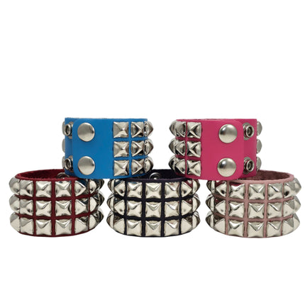 BC127ITL  ITALIAN GENUINE LEATHER STUDDED BRACELET