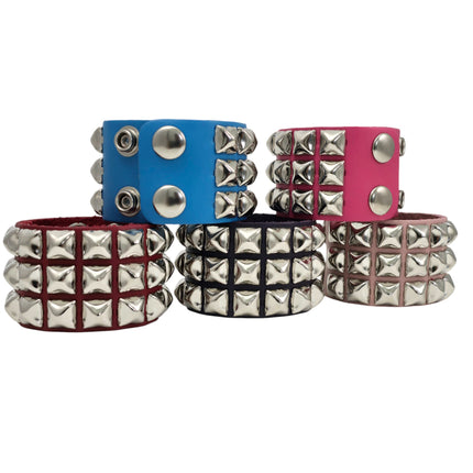 BC127ITL  ITALIAN GENUINE LEATHER STUDDED BRACELET