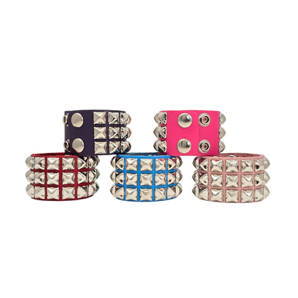 BC127ITL  ITALIAN GENUINE LEATHER STUDDED BRACELET