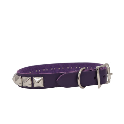 CK129ITL  ITALIAN GENUINE LEATHER STUDDED CHOKER