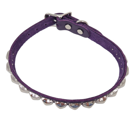 CK129ITL  ITALIAN GENUINE LEATHER STUDDED CHOKER