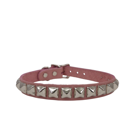 CK129ITL  ITALIAN GENUINE LEATHER STUDDED CHOKER