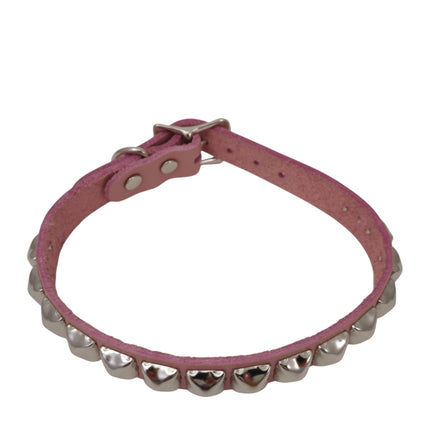 CK129ITL  ITALIAN GENUINE LEATHER STUDDED CHOKER