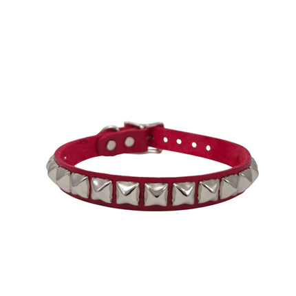 CK129ITL  ITALIAN GENUINE LEATHER STUDDED CHOKER