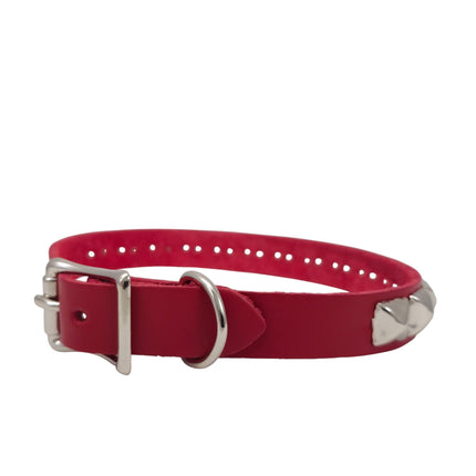CK129ITL  ITALIAN GENUINE LEATHER STUDDED CHOKER