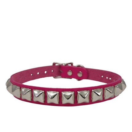 CK129ITL  ITALIAN GENUINE LEATHER STUDDED CHOKER