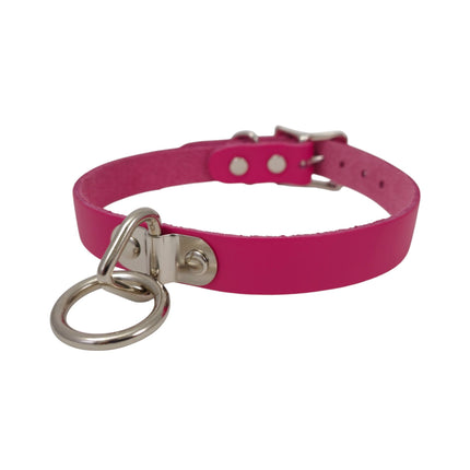 CK129ITL  ITALIAN GENUINE LEATHER BONDAGE  CHOKER