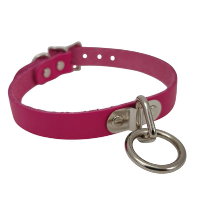 CK129ITL  ITALIAN GENUINE LEATHER BONDAGE  CHOKER