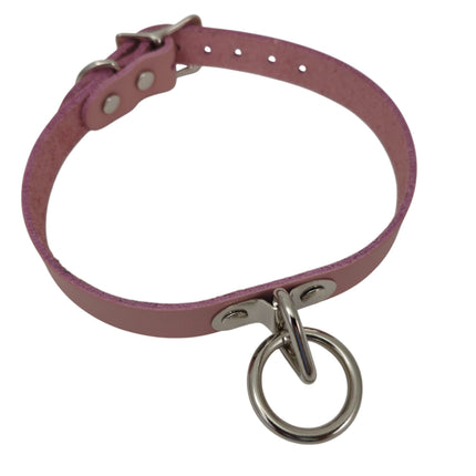 CK129ITL  ITALIAN GENUINE LEATHER BONDAGE  CHOKER