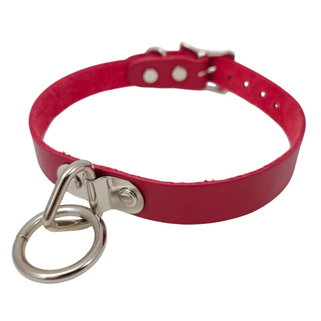 CK129ITL  ITALIAN GENUINE LEATHER BONDAGE  CHOKER