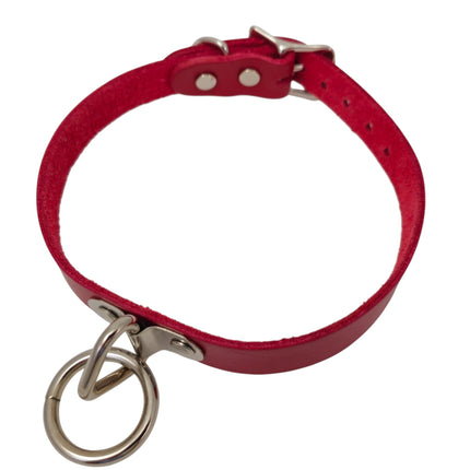 CK129ITL  ITALIAN GENUINE LEATHER BONDAGE  CHOKER