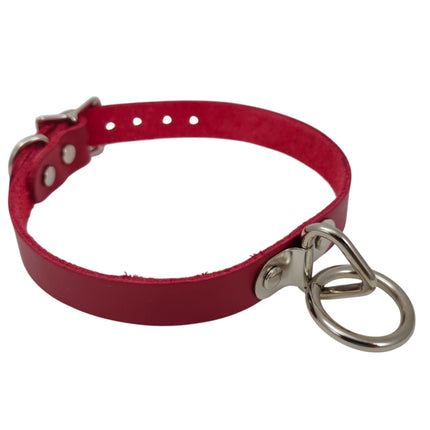 CK129ITL  ITALIAN GENUINE LEATHER BONDAGE  CHOKER