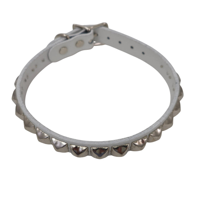 CK129ITL  ITALIAN GENUINE LEATHER STUDDED CHOKER