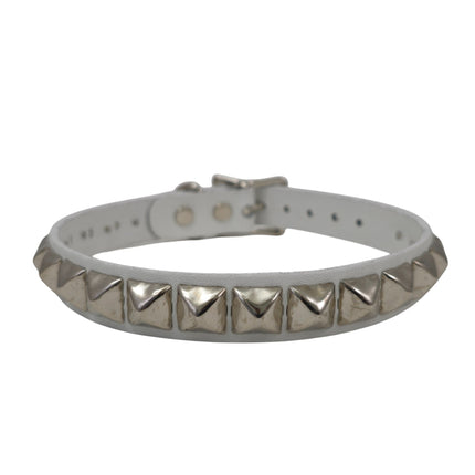 CK129ITL  ITALIAN GENUINE LEATHER STUDDED CHOKER
