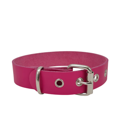 CK100ITL-075   ITALIAN GENUINE LEATHER 1 1/4" CHOKER