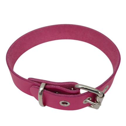CK100ITL-075   ITALIAN GENUINE LEATHER 1 1/4" CHOKER