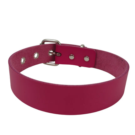 CK100ITL-075   ITALIAN GENUINE LEATHER 1 1/4" CHOKER