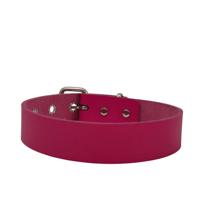 CK100ITL-075   ITALIAN GENUINE LEATHER 1 1/4" CHOKER
