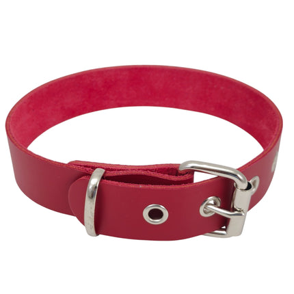 CK100ITL-075   ITALIAN GENUINE LEATHER 1 1/4" CHOKER