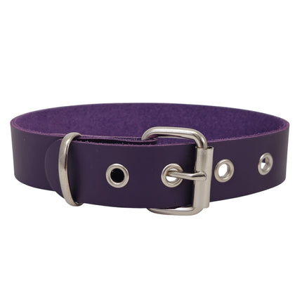 CK100ITL-075   ITALIAN GENUINE LEATHER 1 1/4" CHOKER