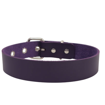 CK100ITL-075   ITALIAN GENUINE LEATHER 1 1/4" CHOKER