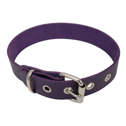 CK100ITL-075   ITALIAN GENUINE LEATHER 1 1/4" CHOKER
