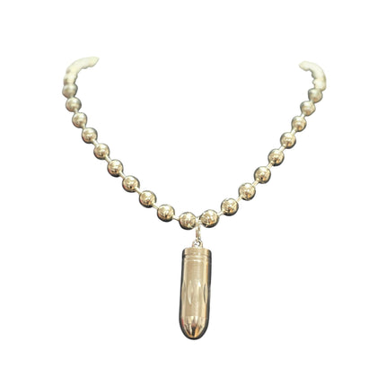 FC974  OPEN BULLET PENDANT NECKLACE