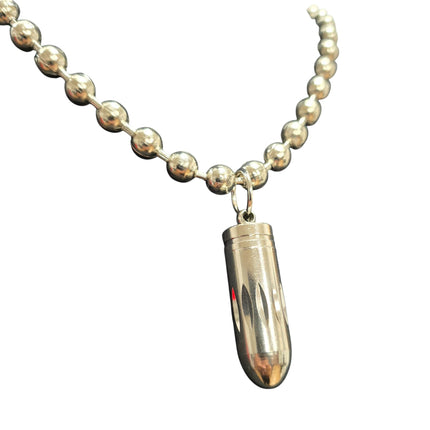 FC974  OPEN BULLET PENDANT NECKLACE