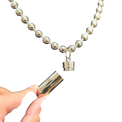FC974  OPEN BULLET PENDANT NECKLACE