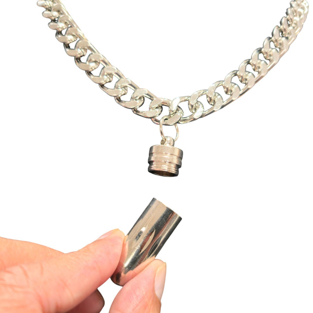 FC974  OPEN BULLET PENDANT NECKLACE