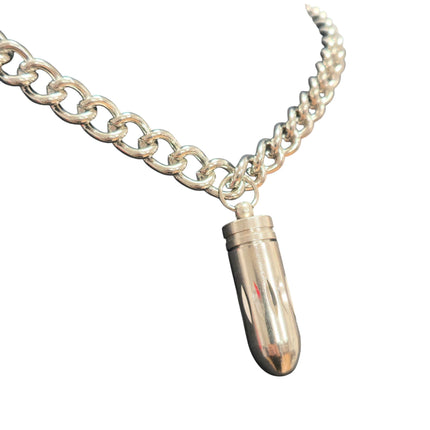 FC974  OPEN BULLET PENDANT NECKLACE