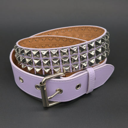 BT104M VEGAN 1 3/4" WIDE THREE ROW PYRAMID BELT