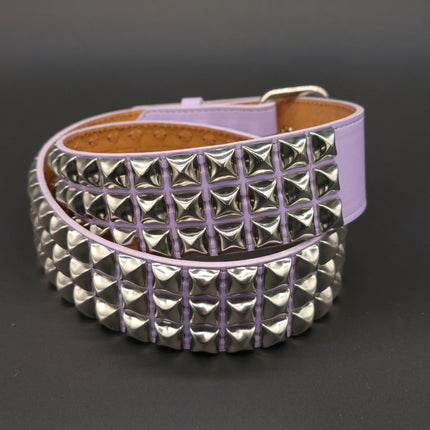 BT104M VEGAN 1 3/4" WIDE THREE ROW PYRAMID BELT