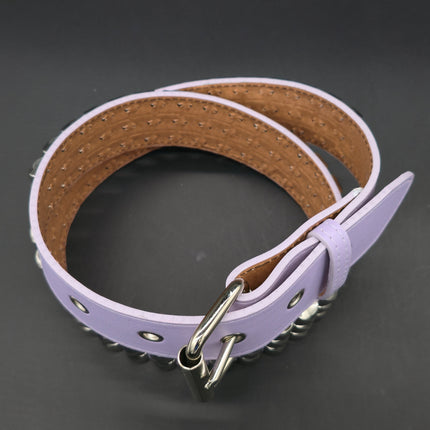 BT104M VEGAN 1 3/4" WIDE THREE ROW PYRAMID BELT