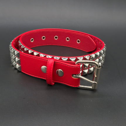 BT104M VEGAN 1 3/4" WIDE THREE ROW PYRAMID BELT