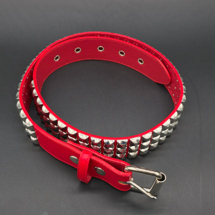 BT104M VEGAN 1 3/4" WIDE THREE ROW PYRAMID BELT