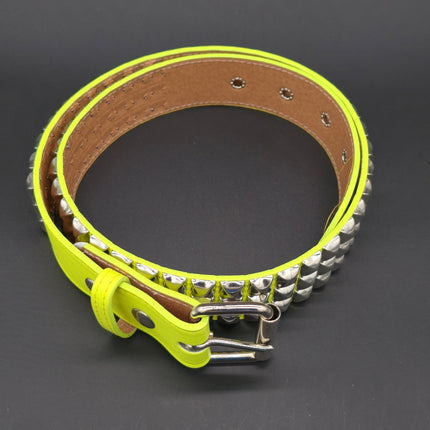 BT104M VEGAN 1 3/4" WIDE THREE ROW PYRAMID BELT