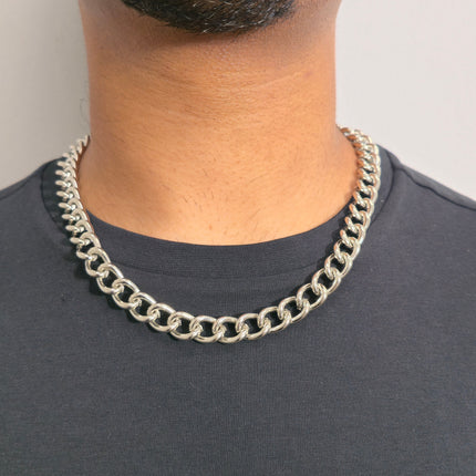 CK992REG   STEEL  REGULAR 3MM SILVER CHAIN NECKLACE