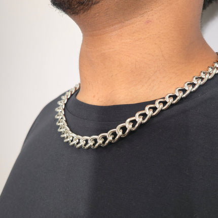 CK992REG   STEEL  REGULAR 3MM SILVER CHAIN NECKLACE