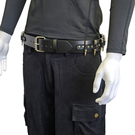 BT121NIC-NIC BLACK GENUINE COWHIDE LEATHER BELT