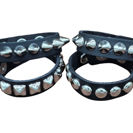 BC194 1 ROW 1/2" STUDDED  SNAP BRACELET