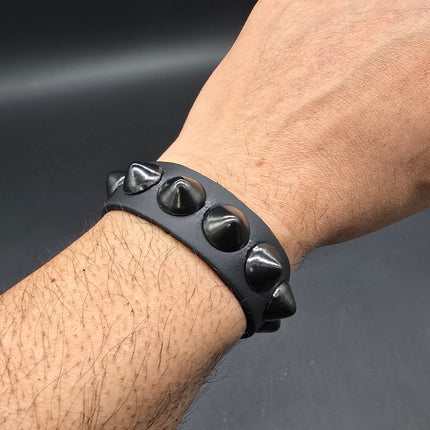 BC194 1 ROW 1/2" STUDDED  SNAP BRACELET