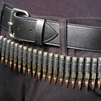 M16 NICKEL SHELL -COPPER TIPS  LINKED BULLET BELT