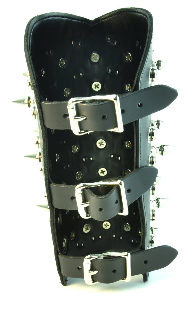 ARM102  1" & 1/2" SPIKE STUDDED GAUNTLET 7" LONG