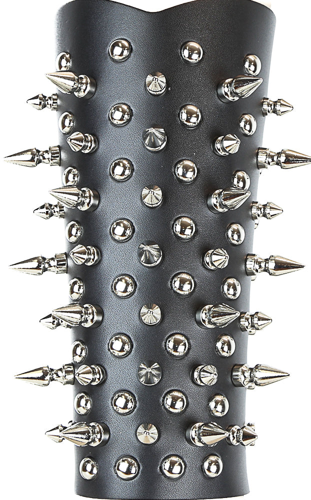 ARM102  1" & 1/2" SPIKE STUDDED GAUNTLET 7" LONG