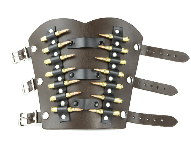 ARM149 SIDE BULLET AND LEATHER STRAP ARMBAND